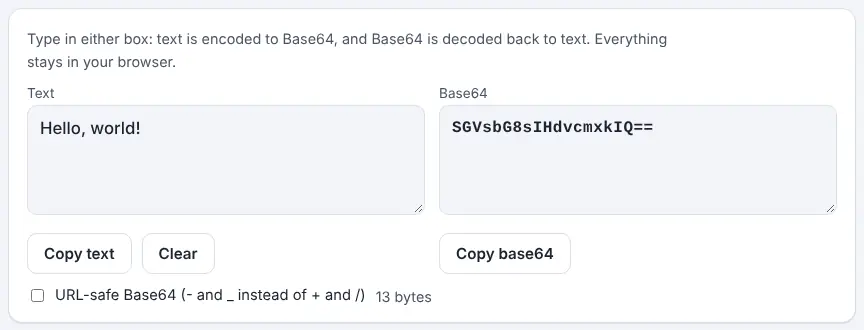 Screenshot of the Base64 Decode on Unscramble Words 4U, ready to use
