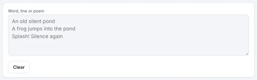 Screenshot of the Syllable Counter on Unscramble Words 4U, ready to use